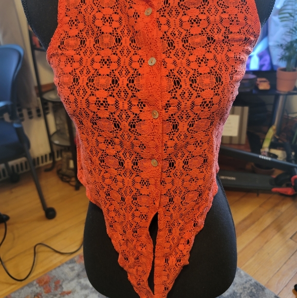 Love Culture Sleeveless Lace Blouse with Tie - Picture 7 of 8